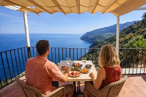 Aussichtspunkte Mallorca Mirador Panorama Tramuntana Küste Meer und Berge