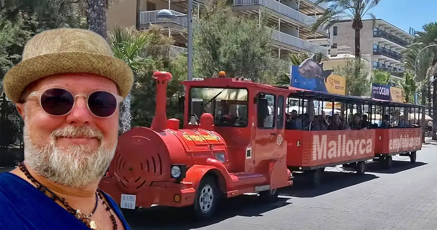 Rote Bimmelbahn Playa de Palma zwischen El Arenal und Can Pastilla