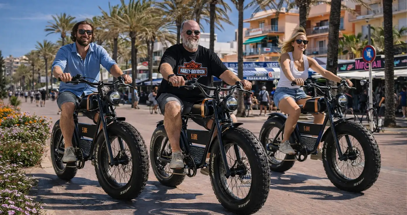 E-Bike und Fatbike Verleih an der Playa de Palma auf Mallorca