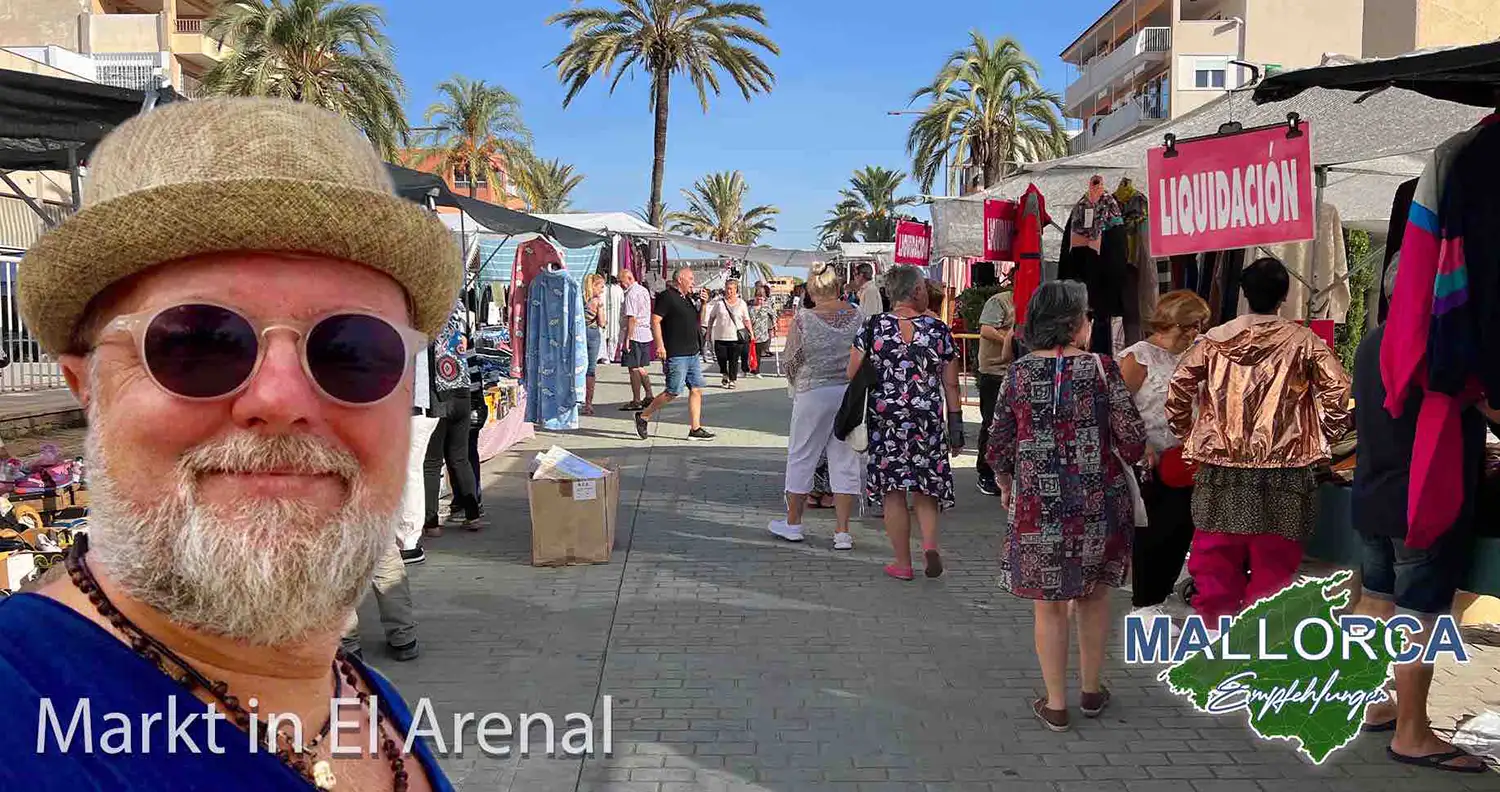 Wochenmarkt in El Arenal – jeden Donnerstag an der Playa de Palma Wochenmarkt in El Arenal an der Playa de Palma – Marktstände entlang der Carrer Maria Antònia Salvà
