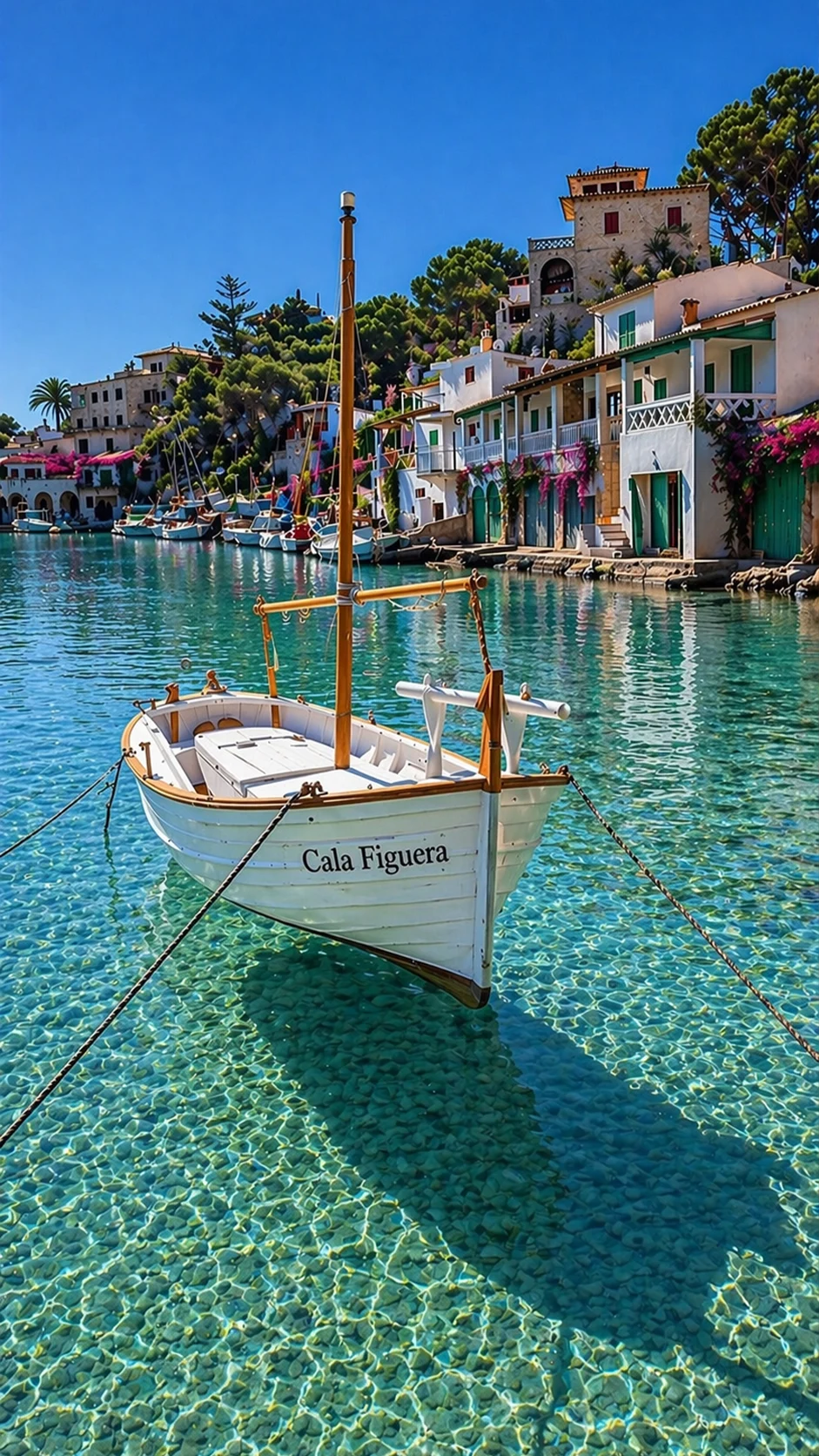 Cala Figuera Mallorca Hafen Hintergrundbild Handy kostenlos