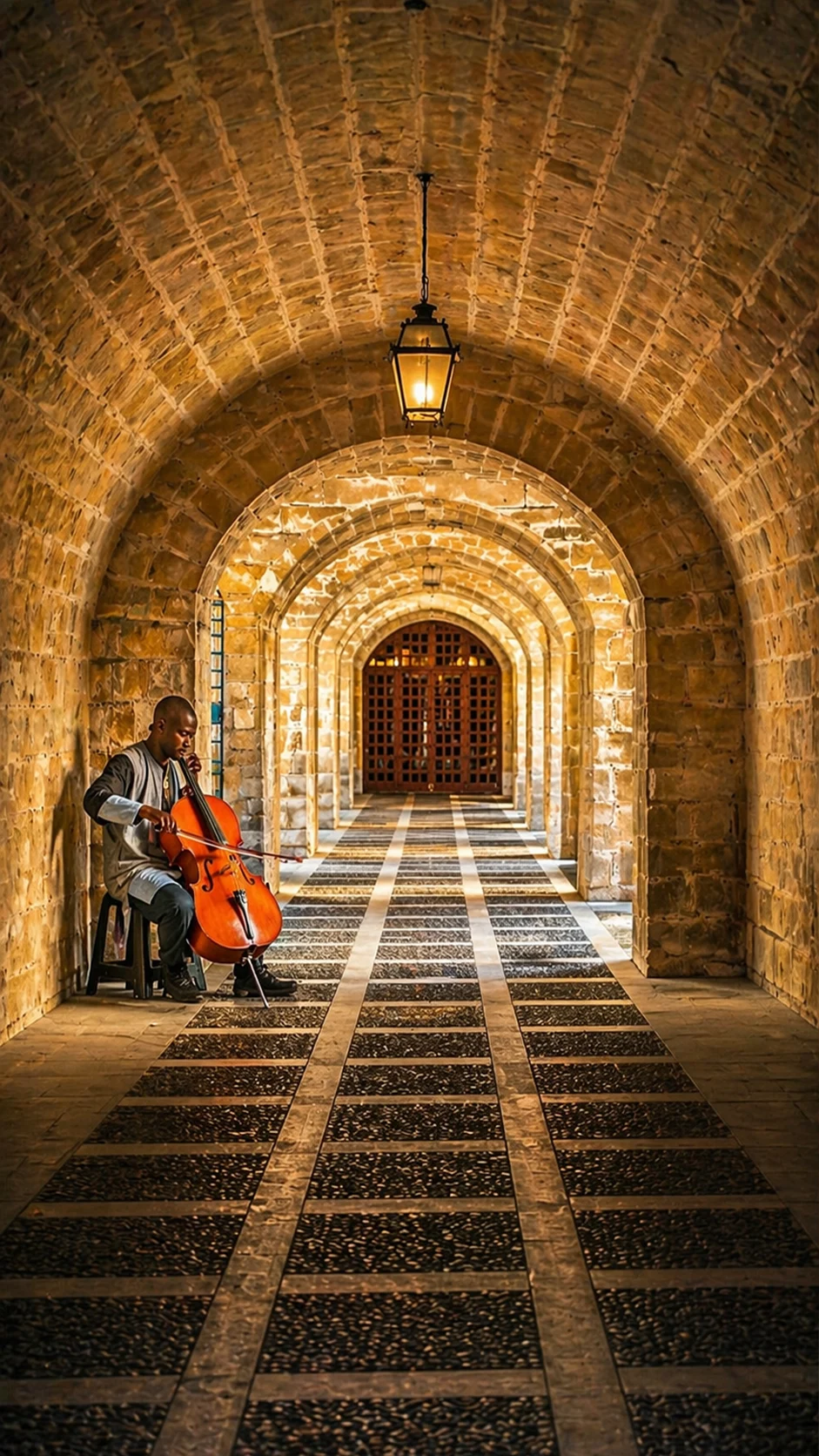 Palma Drassana Gewölbegang Hintergrundbild