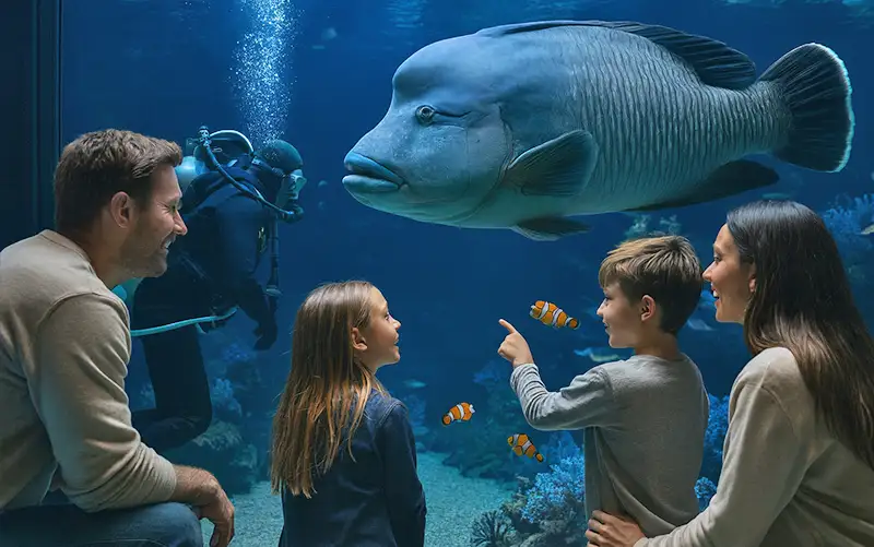 Palma Aquarium – faszinierende Unterwasserwelt auf Mallorca Palma Aquarium mit Haien und bunten Fischen