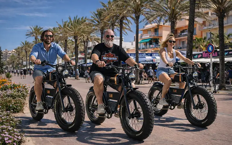 E-Bike und Fatbike Verleih an der Playa de Palma mit Funbike Fahrspaß direkt am Meer