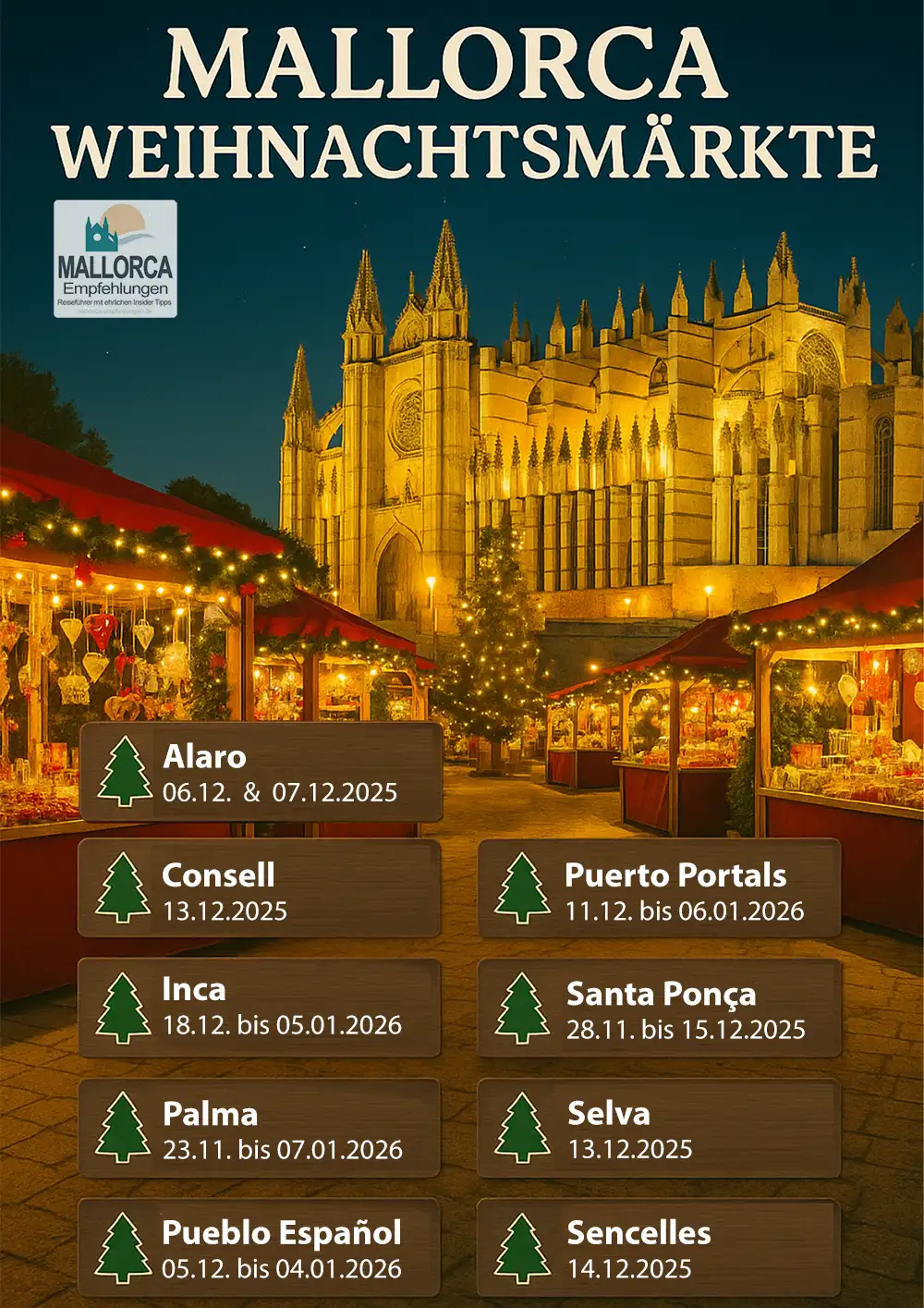 Alle Weihnachtsmärkte auf Mallorca – Übersicht 2025