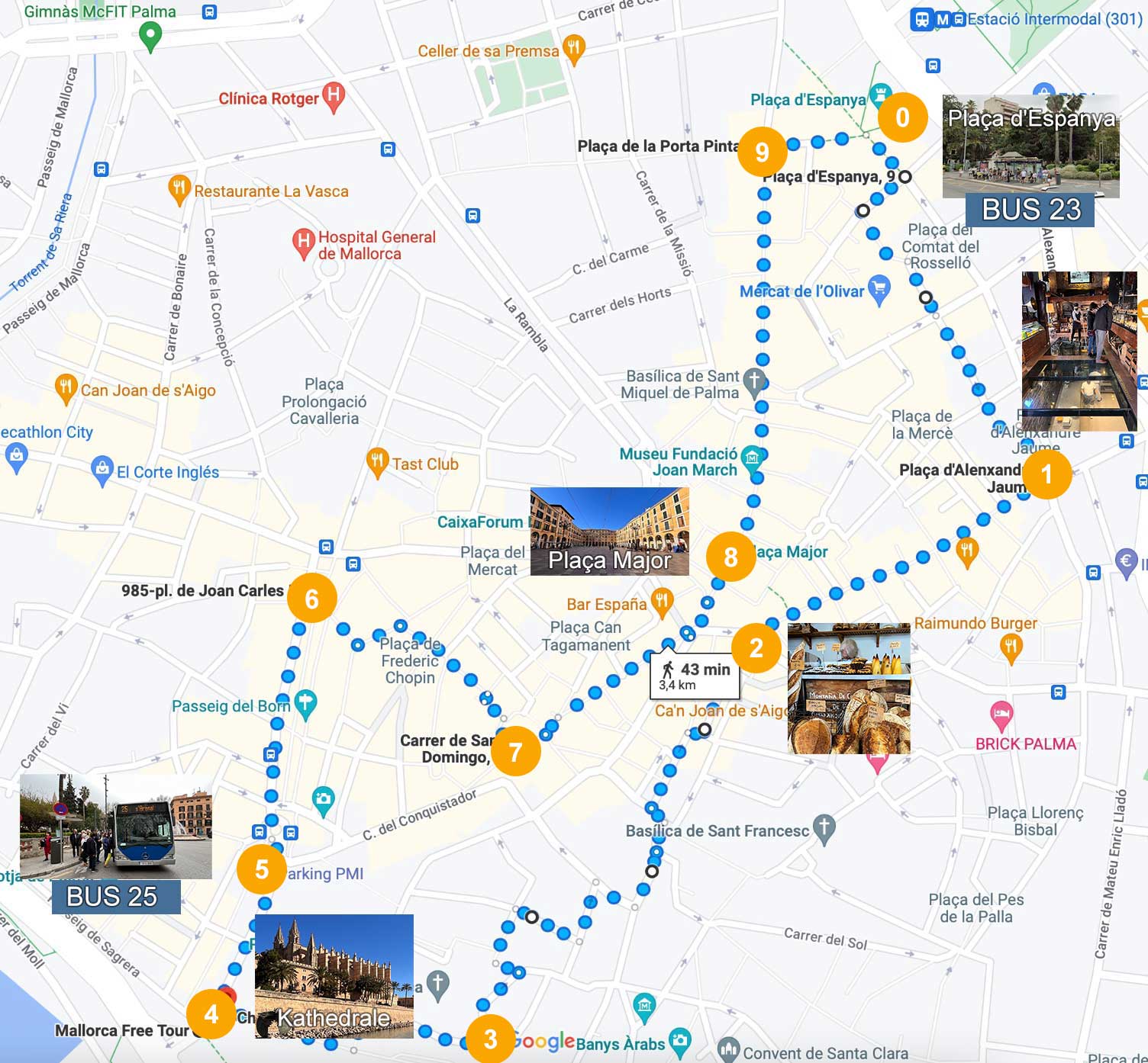 Klassischer Shopping Spaziergang als Rund-Tour durch Palma