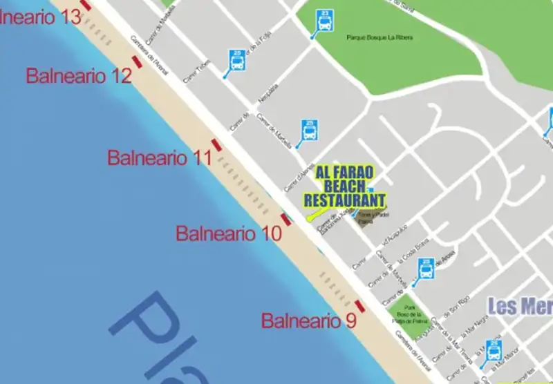 Lage des Al Faro Beach an der Playa de Palma
