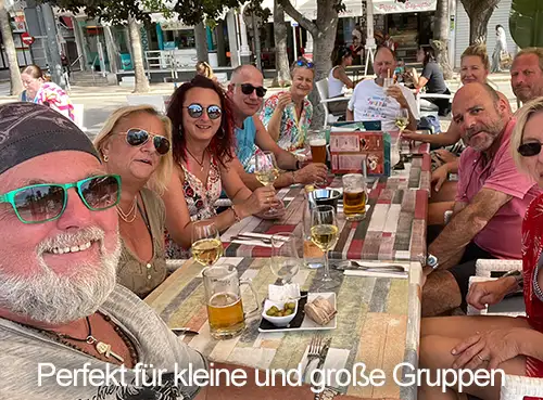 Große Restaurant Terrasse an der Playa de Palma ideal für Gruppen im Café Del Sol