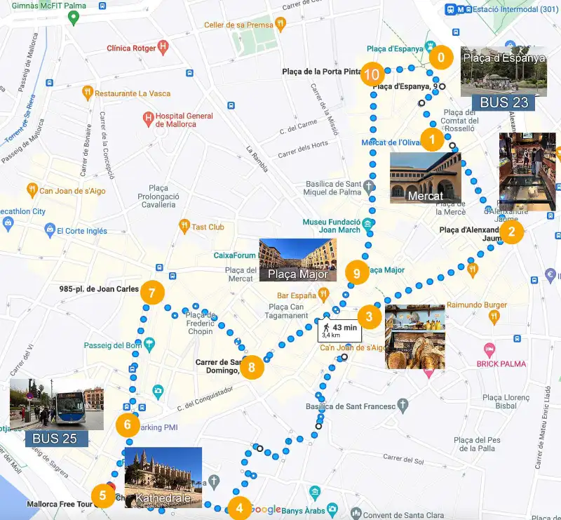 Stadtrundgang Palma Rundweg 1 Tag