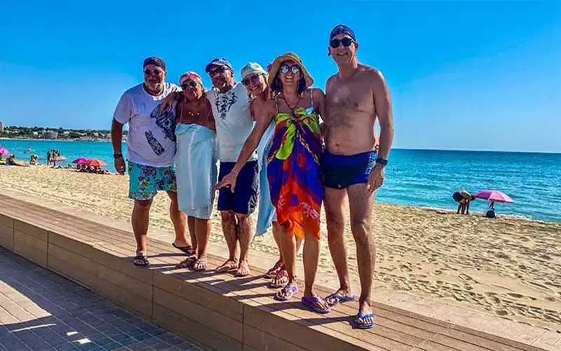 4 km langer Strand an der Playa de Palma auf Mallorca